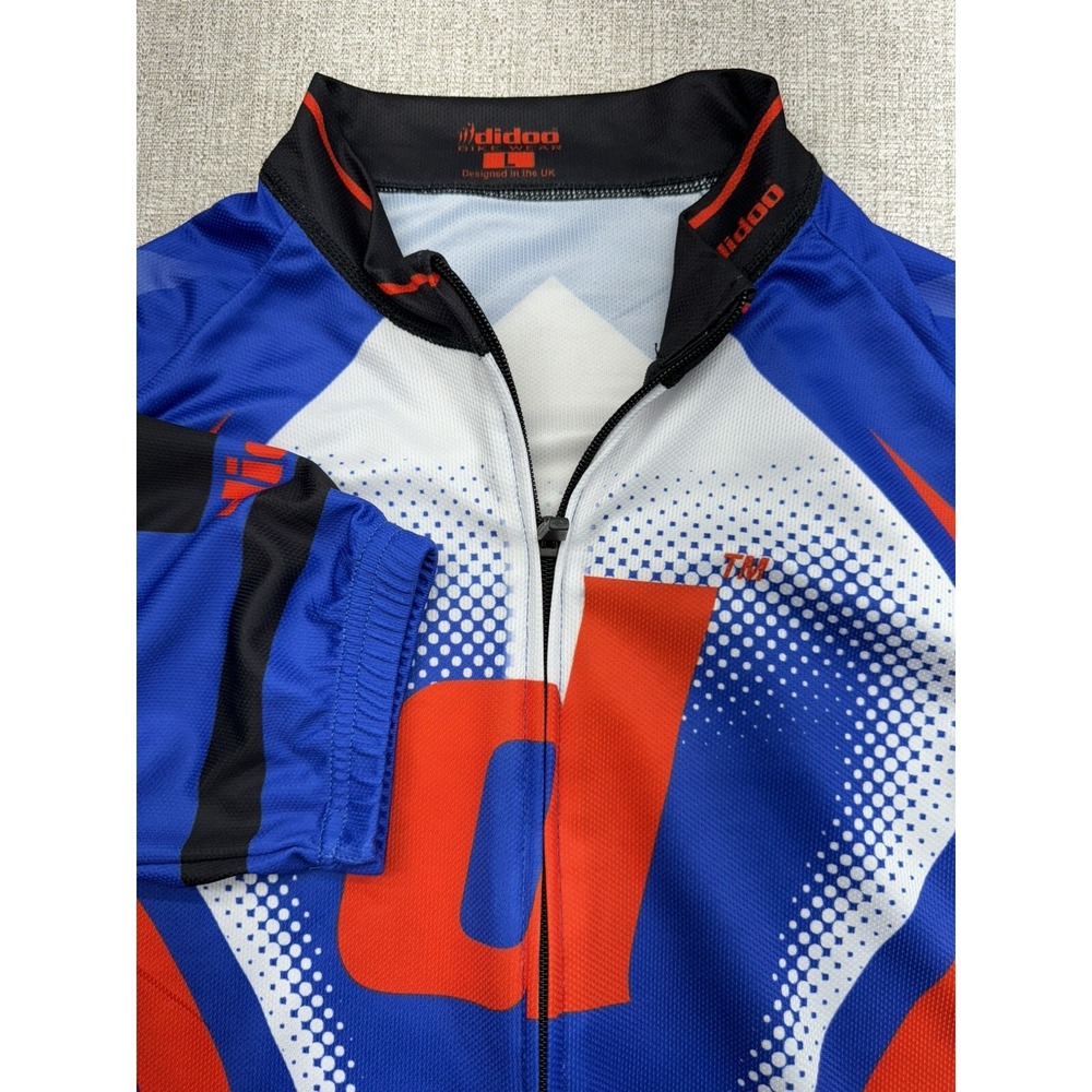 Didoo Bike Wear Cycling Jersey Shirt Bicycle Full Zip Size L - Picture 2 of 6